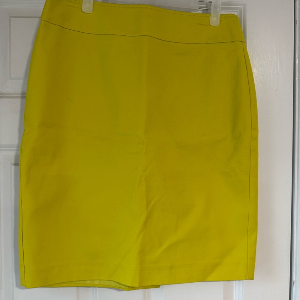 Ann Taylor Vibrant Yellow/chartreuse Pencil Skirt